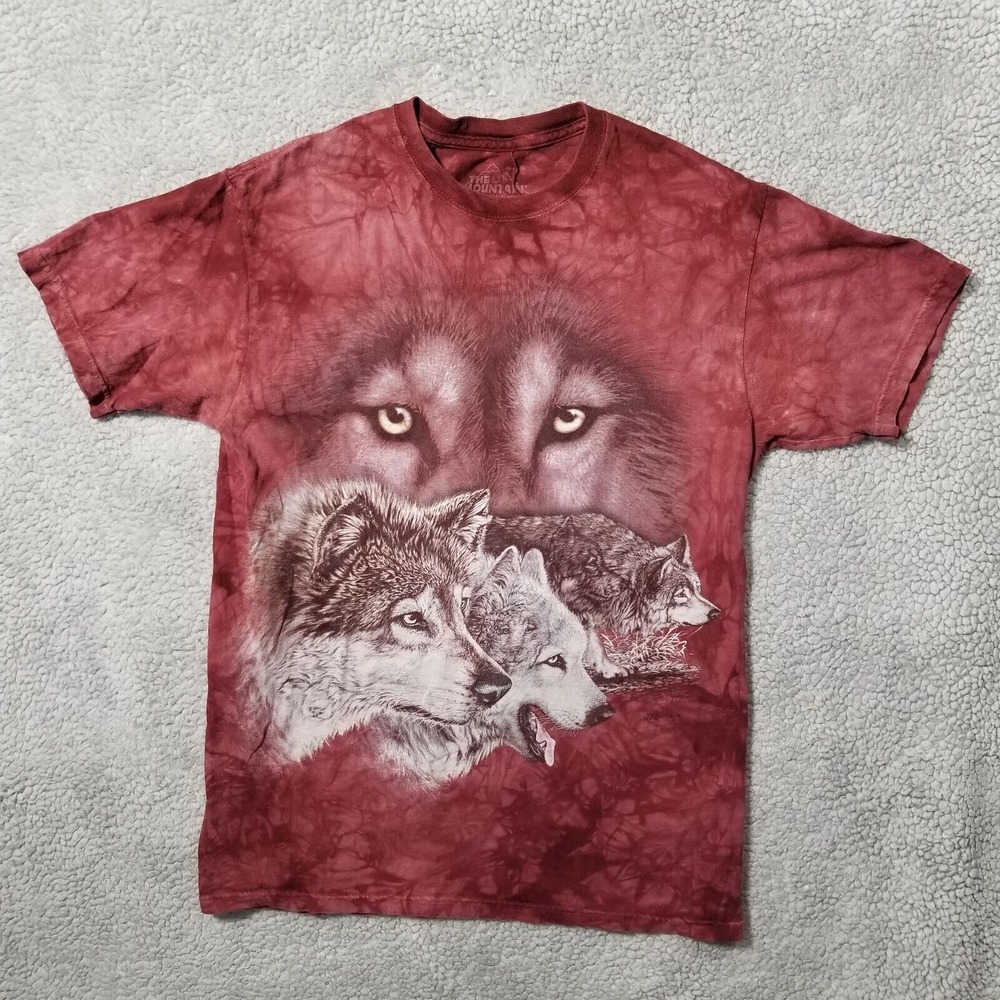 The Mountain 2012 Medium Find 9‎ Wolves Skagway Alaska Cotton Tie-Dye T-Shirt